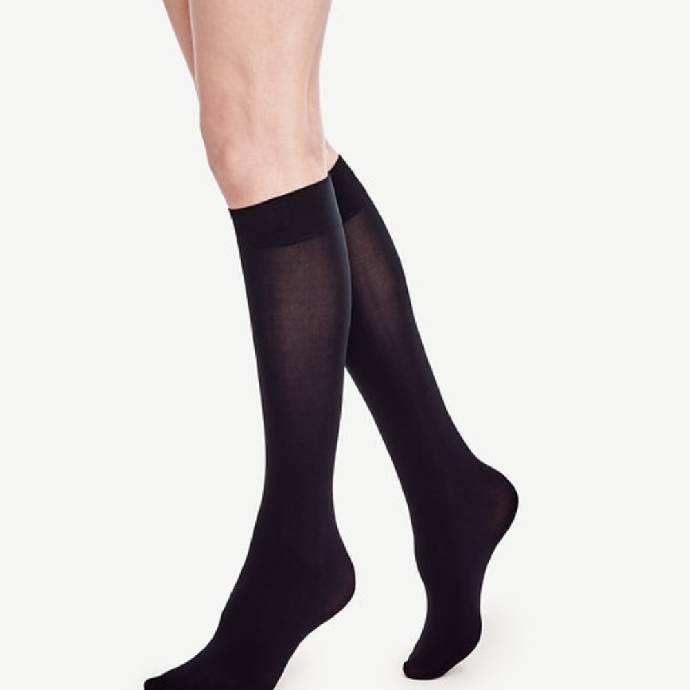NEW - Ann Taylor Black Knee High Socks